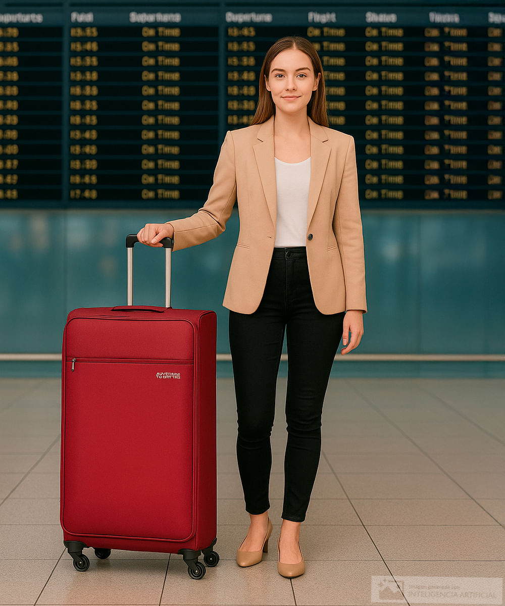 Maleta grande American Tourister Frankfurt roja