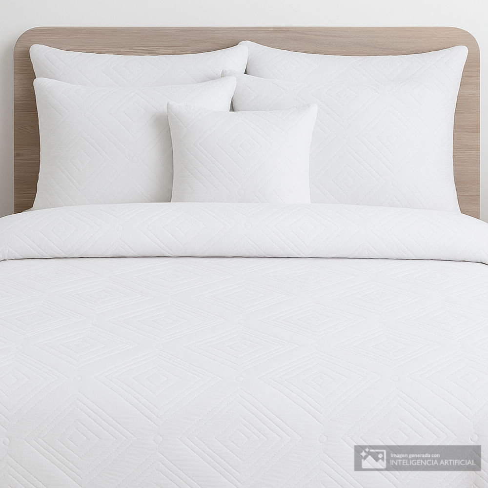 Edredón de poliéster con textura de rombos