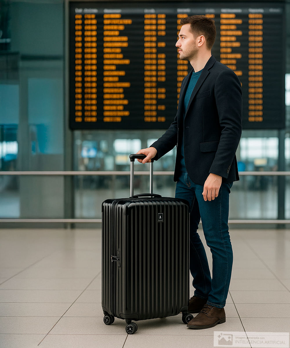 Maleta mediana Travel Pro negra