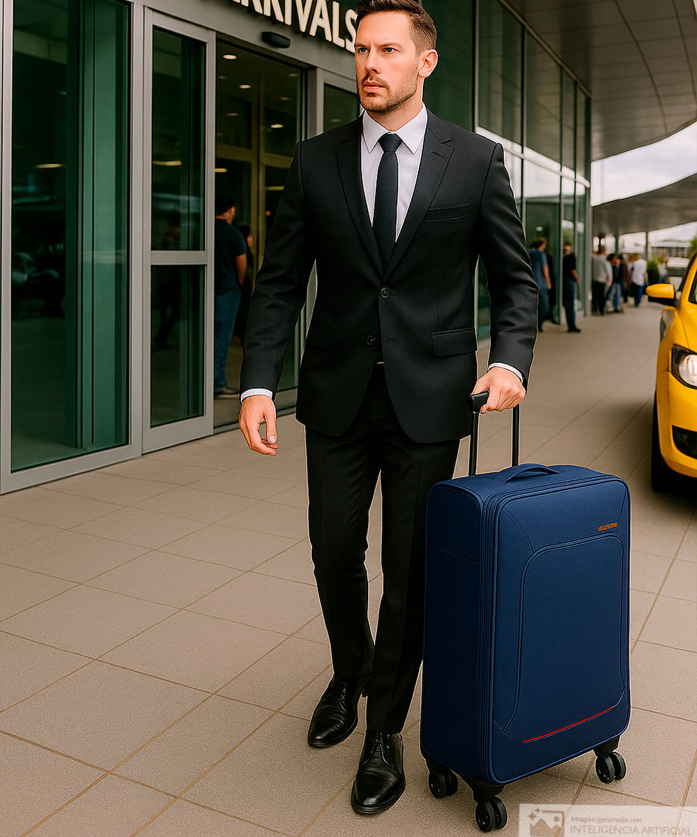 Maleta American Tourister mediana sunbreak spinner navy