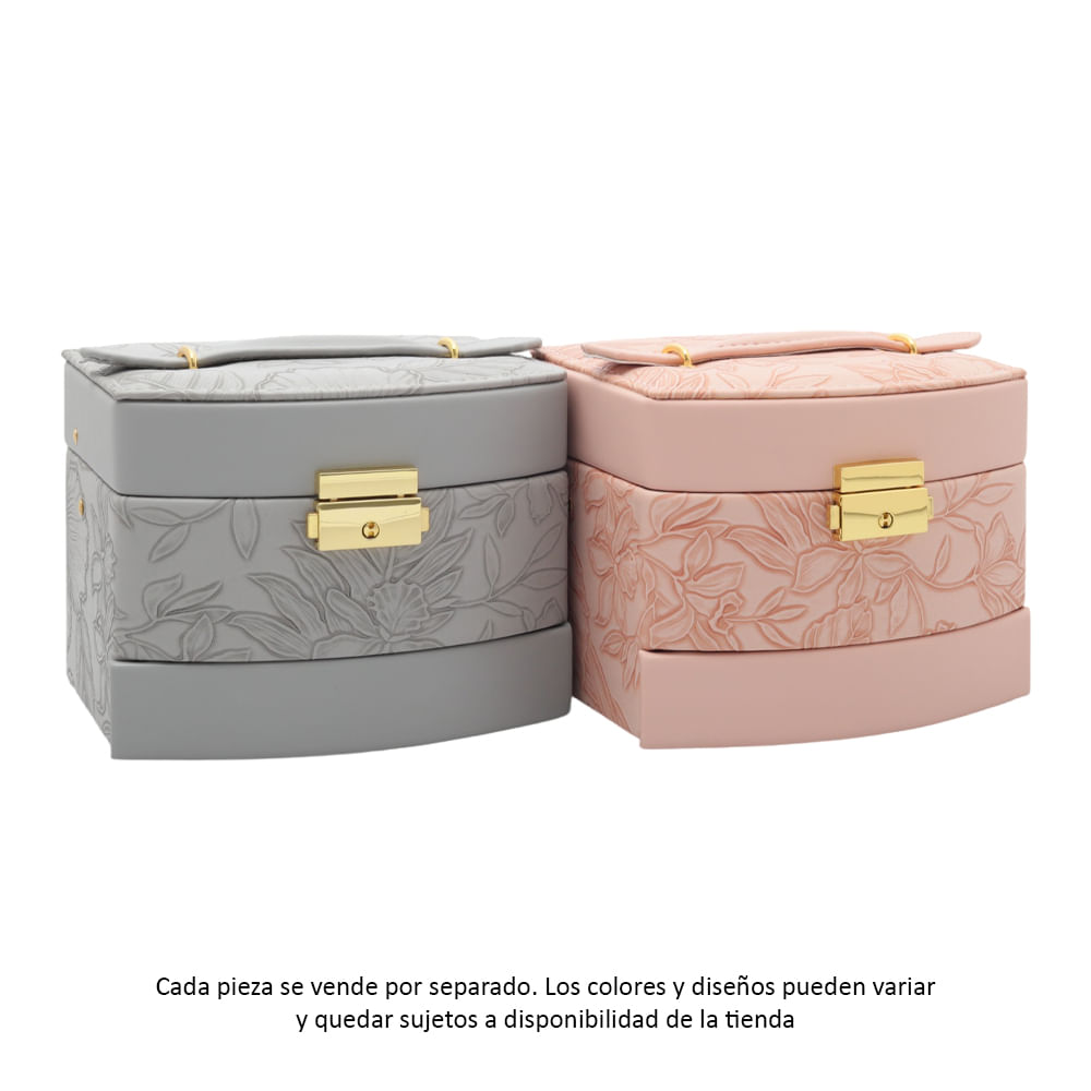 Joyero color surtido con tres niveles y espejo 15x12 cm (1 pieza)