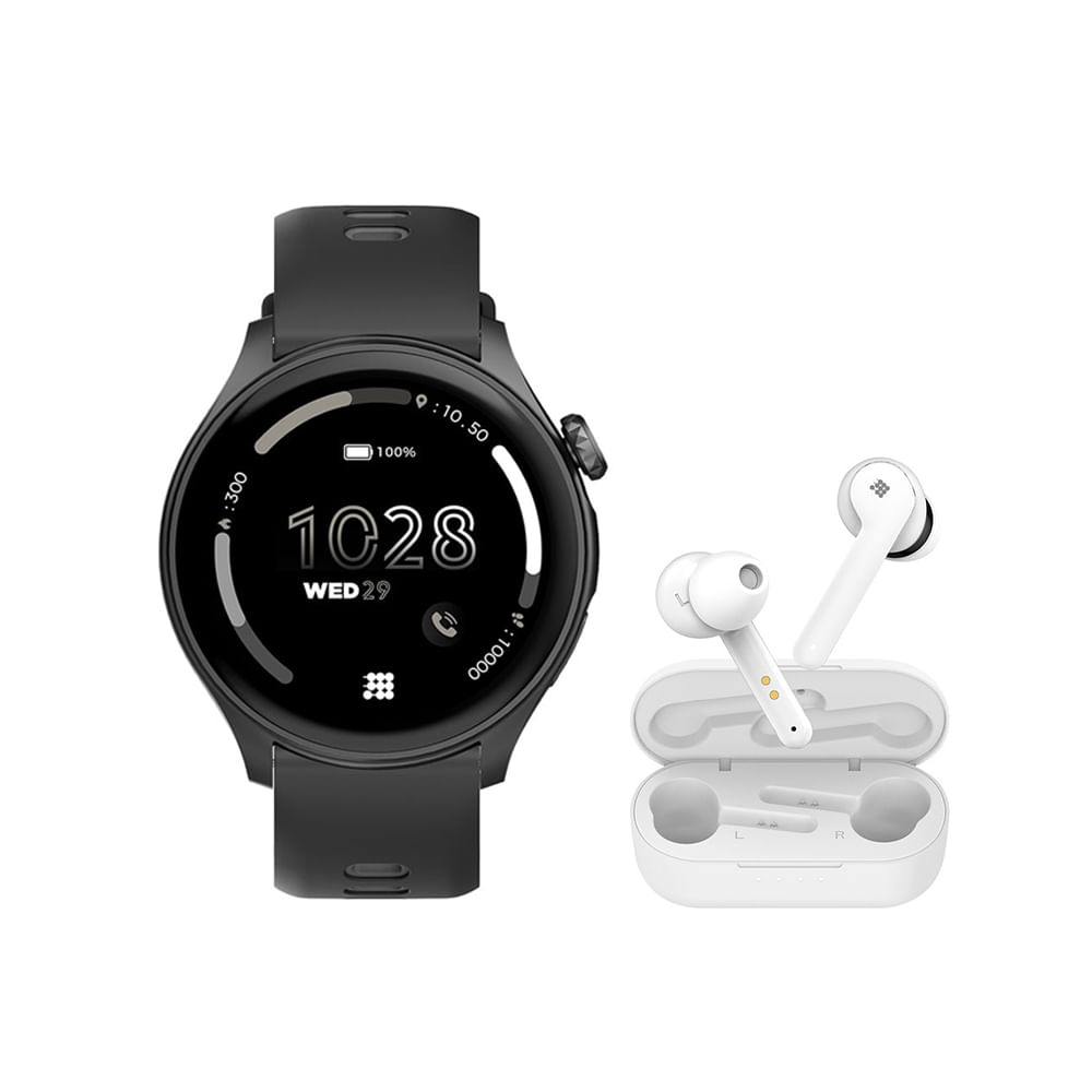 Smartwatch Cubitt Aura + audífonos inalámbricos unisex