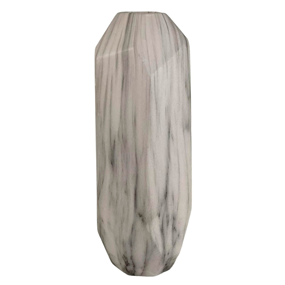 Florero con diseño marmoleado 13x13x35 cm