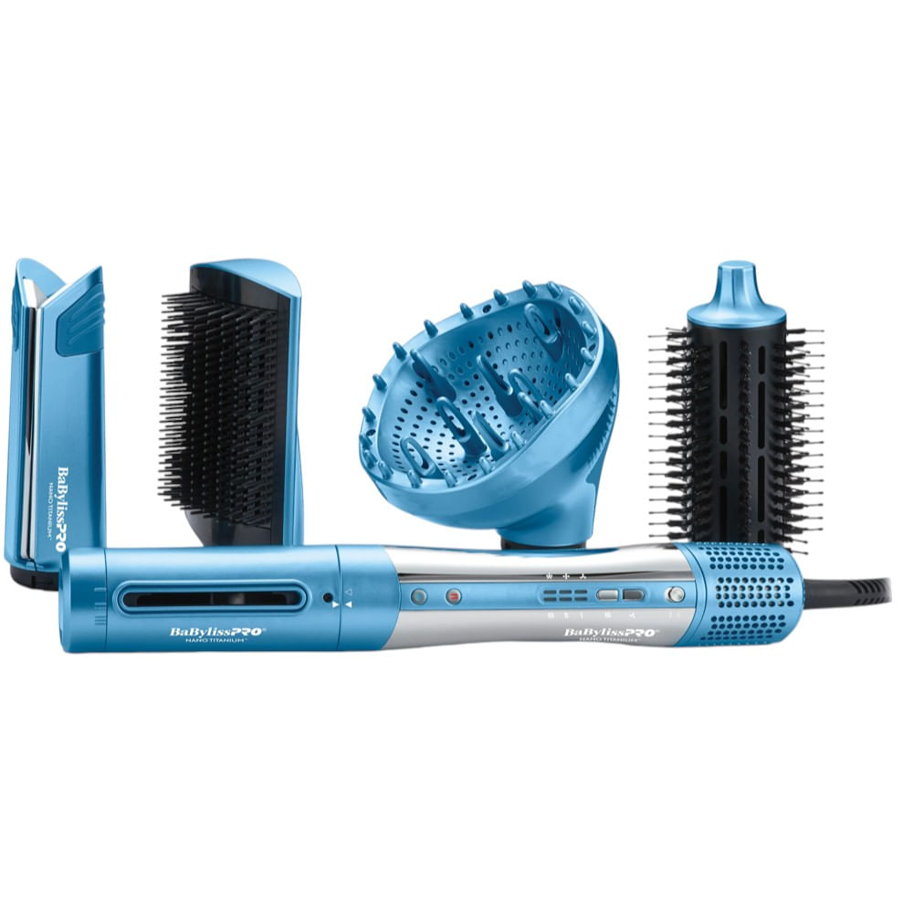Estilizador multifuncion y secador ionico de cabello babyliss nano titanium