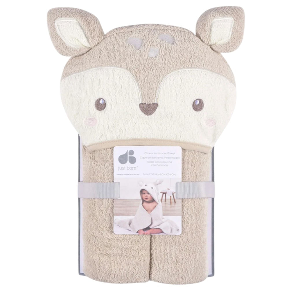 Toalla rosada con bordado para bebé