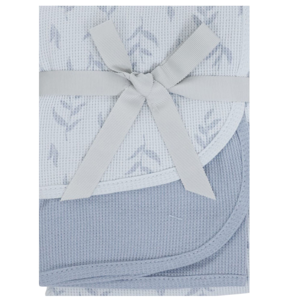 Set de 2 mantillas bicolor para bebé