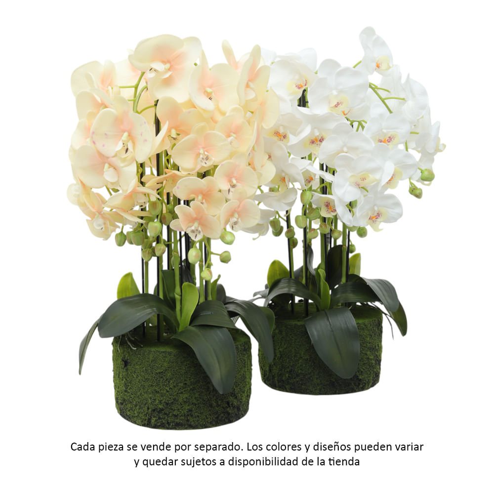 Orquídea artificial surtida con maceta 20x56 cm (1 pieza)