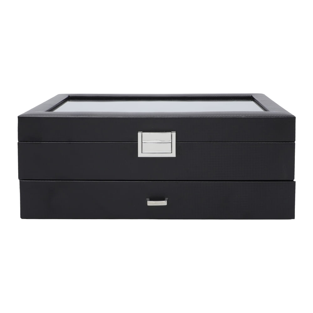 Joyero para relojes y joyas 34x21x13 cm