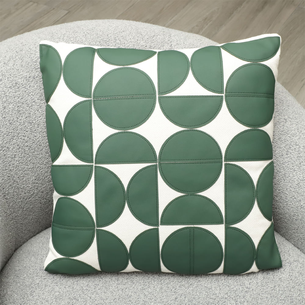 Cojín decorativo geométrico de poliéster 45x45 cm