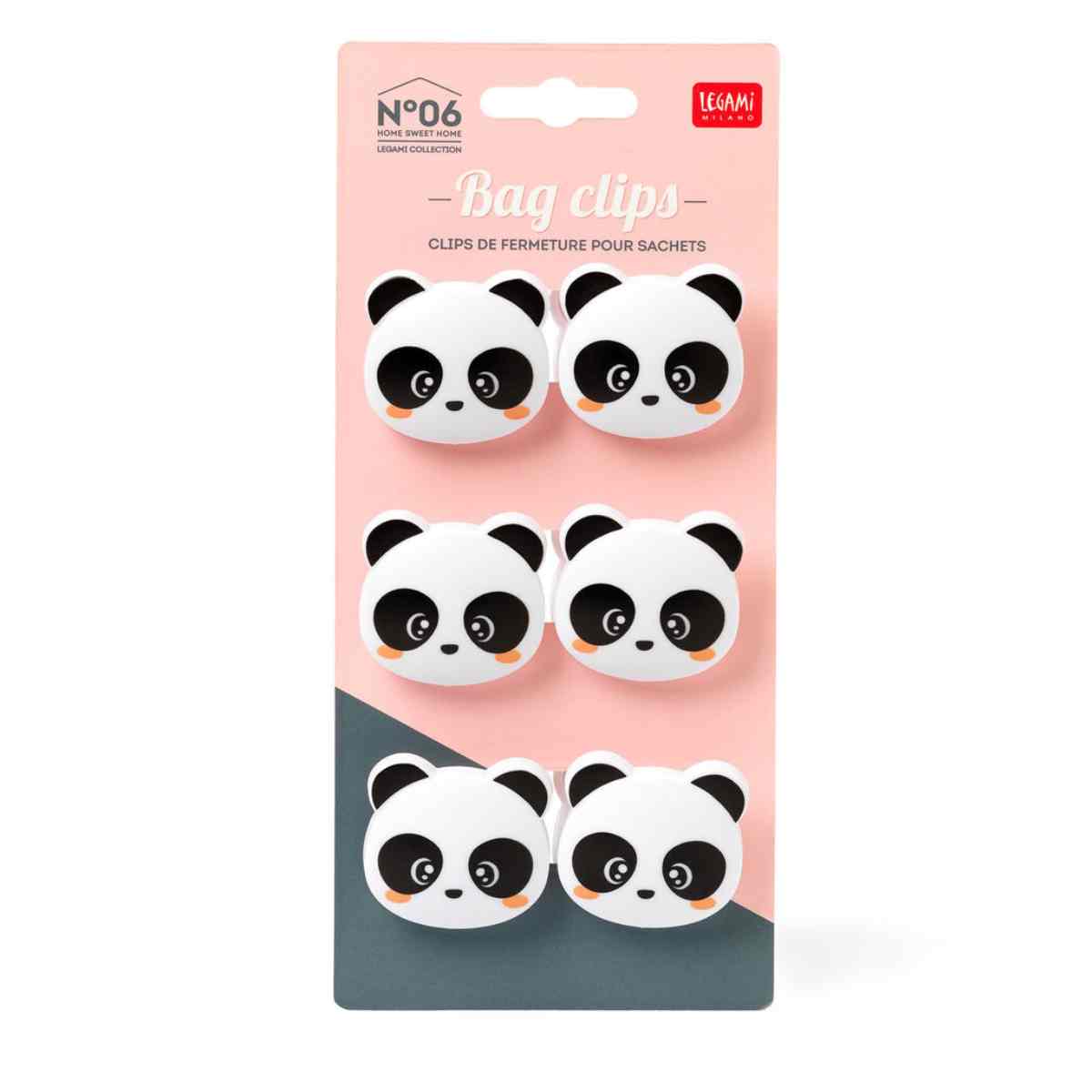 Prensas Para Bolsas Panda 6 Pcs (Clip0002)