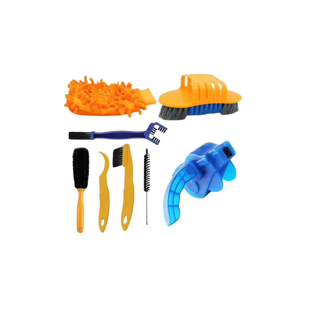 Kit para limpieza de cadena y bicicleta.