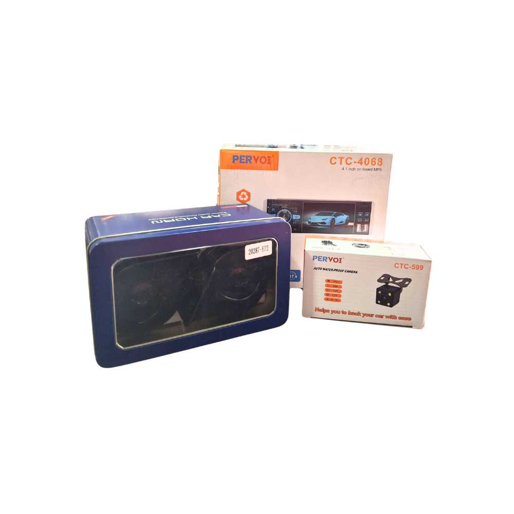 Pito de Caracol + Pantalla de 1 din + Cámara de Retroceso