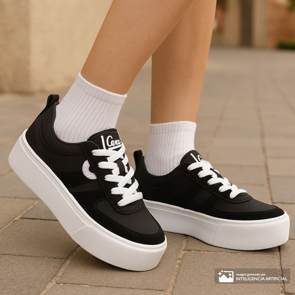 Zapato casual Coral color negro para mujer