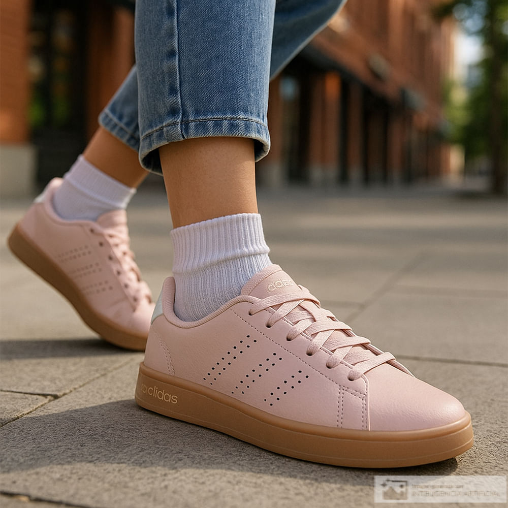 Zapato Adidas Advantage casual rosado para mujer