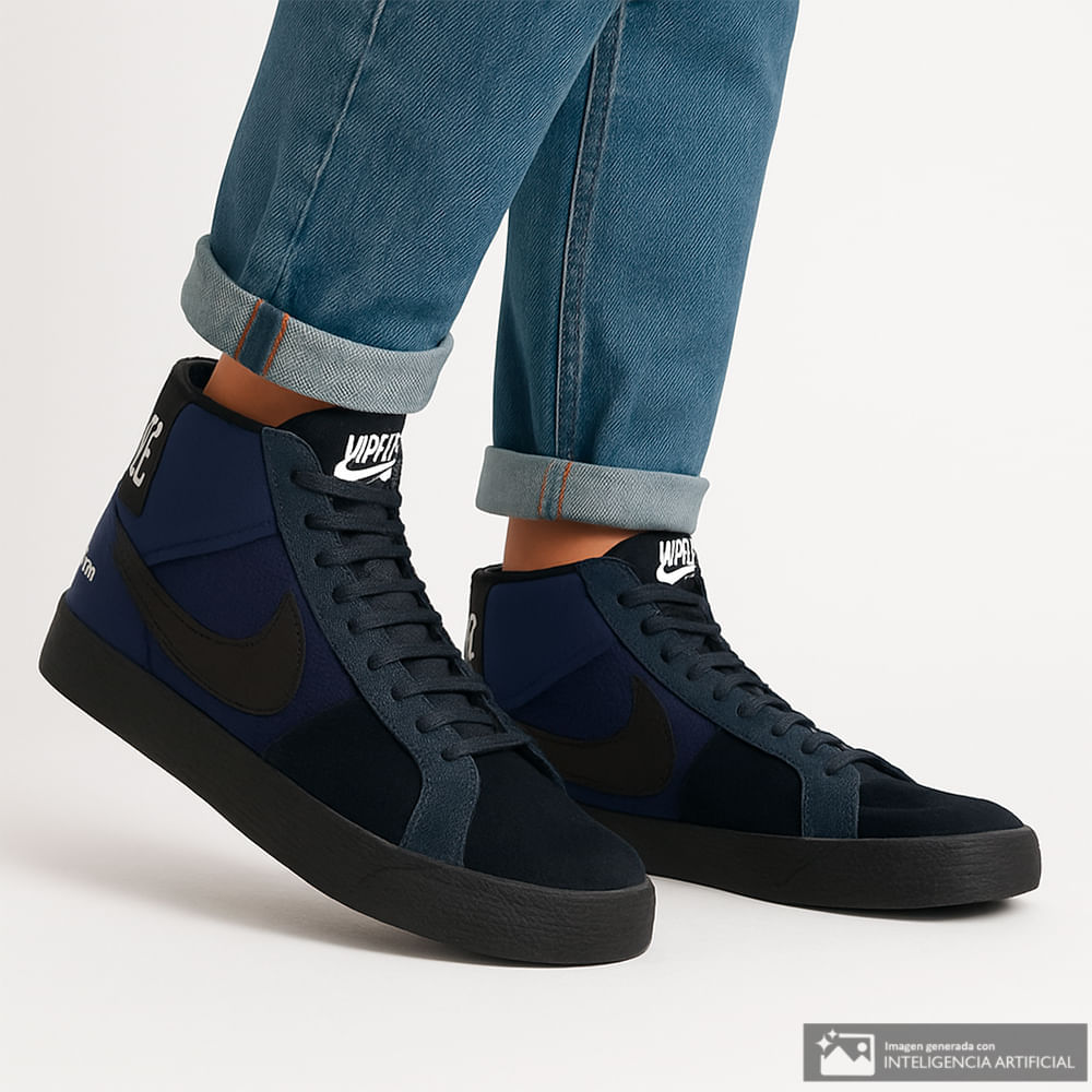 Botín deportivo casual Nike SB Zoom Blazer Mid Premium negro para hombre