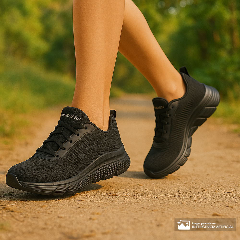 Zapato casual Skechers negro para mujer