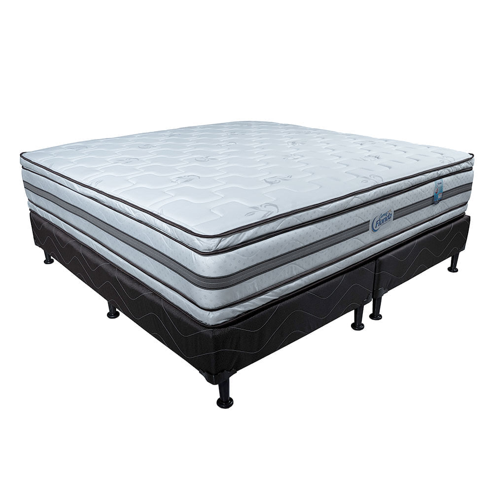 Cama Florida Comfort Suave  Base Semi Acolchonada - Tikal Doble Euro