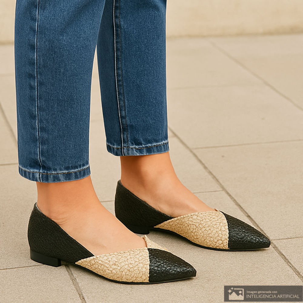 Zapato casual ballerina Sfera color negro para mujer