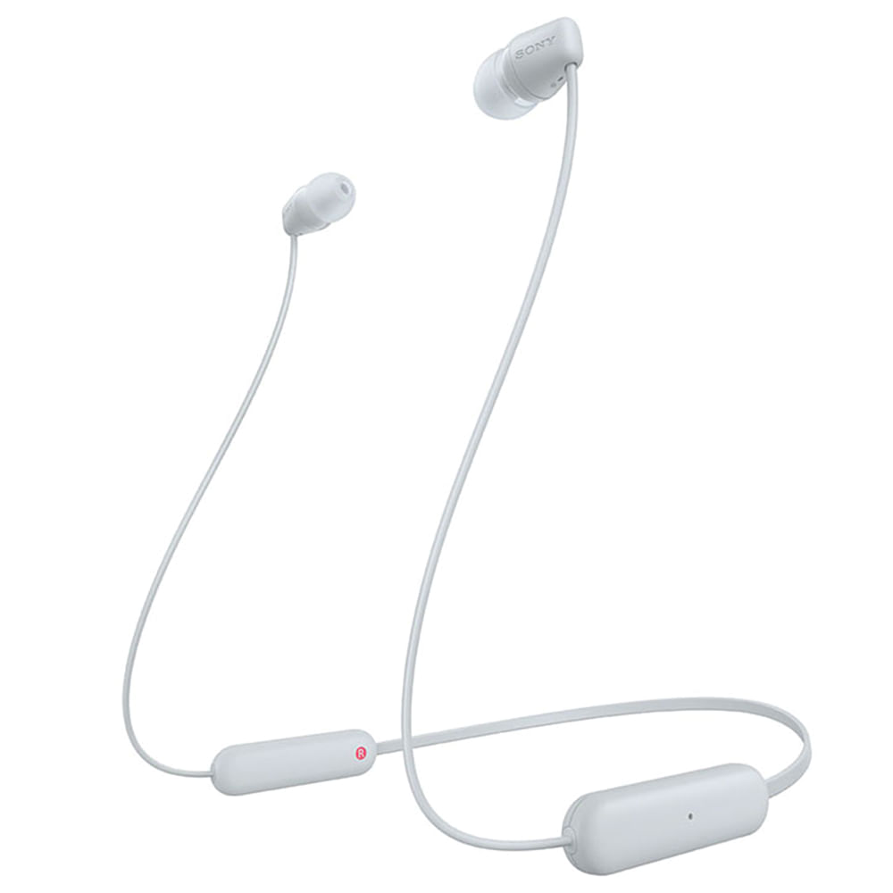 Audífonos Bluetooth In Ear Sony WI-C100 Audífonos bt in ear con mando compatible blanco