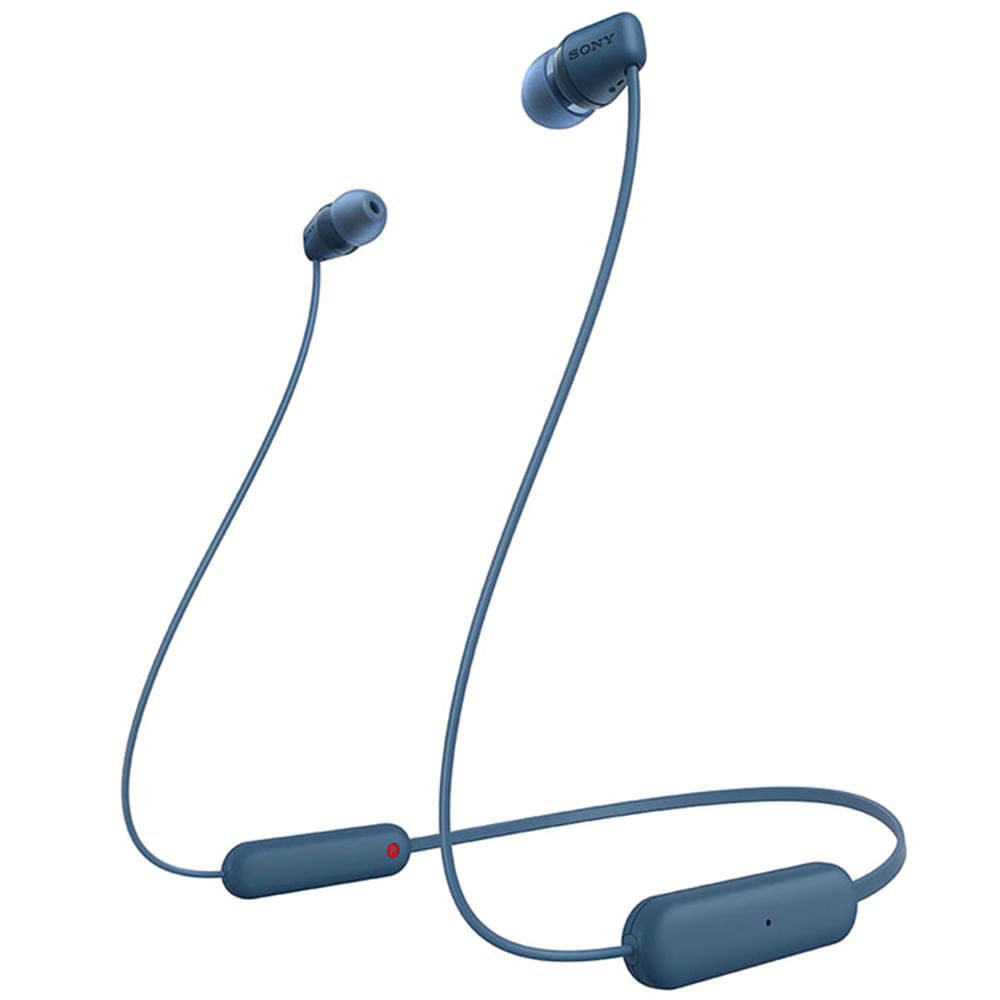 Audífonos Bluetooth In Ear Sony WI-C100 Audífonos bt in ear con mando compatible azul