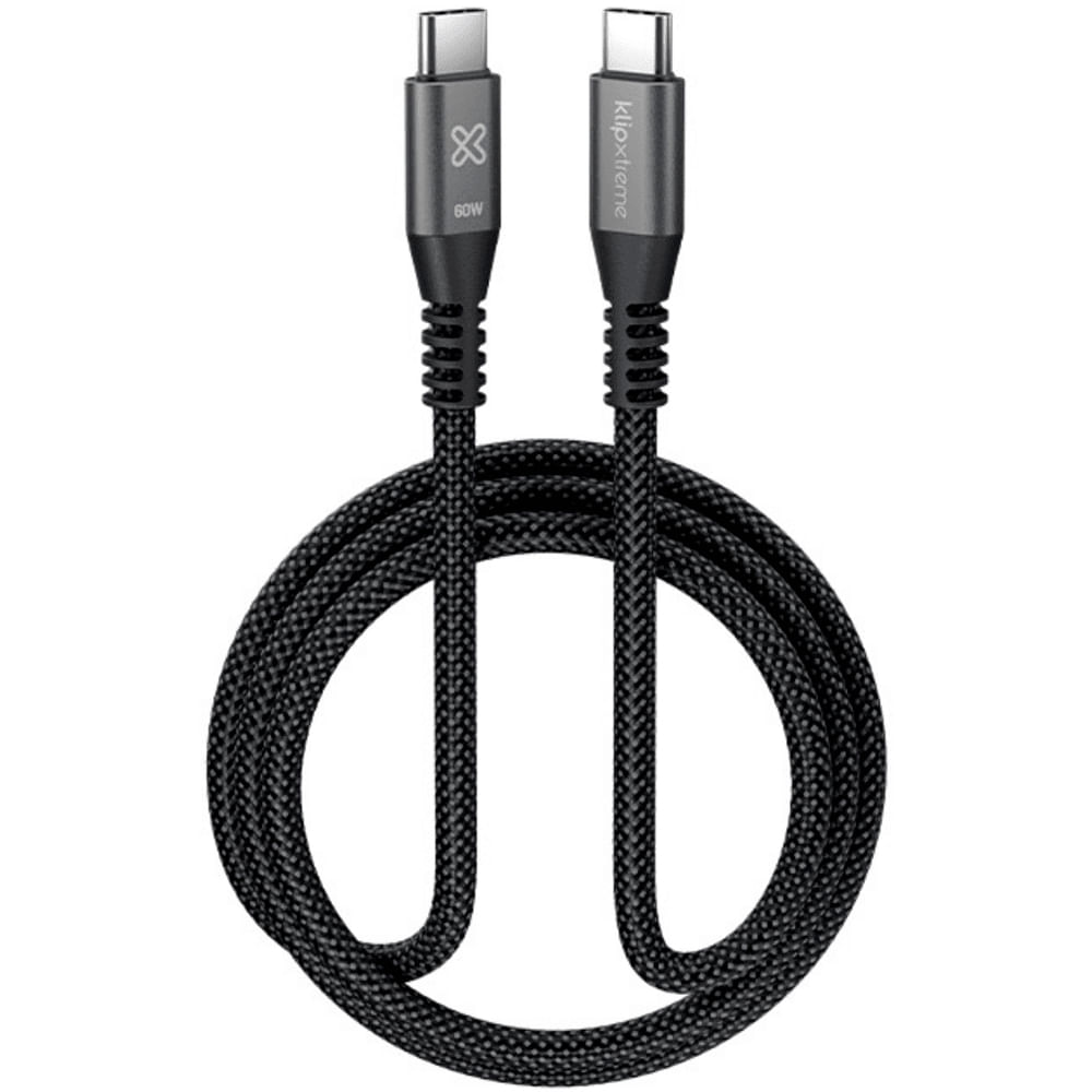 Cable trenzado USB-C a USB-C  PowerGo 60W 1mt