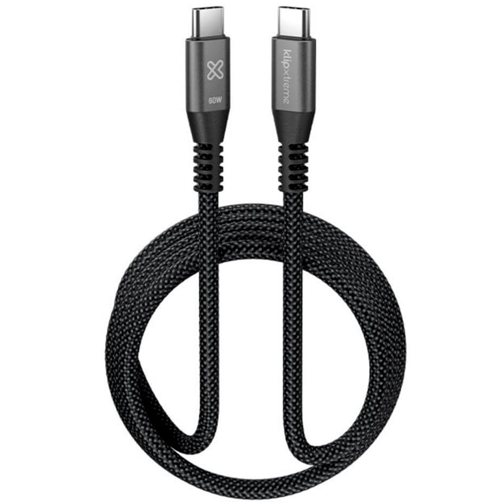 Cable trenzado USB-C a USB-C  PowerGo 60W 1.8mt