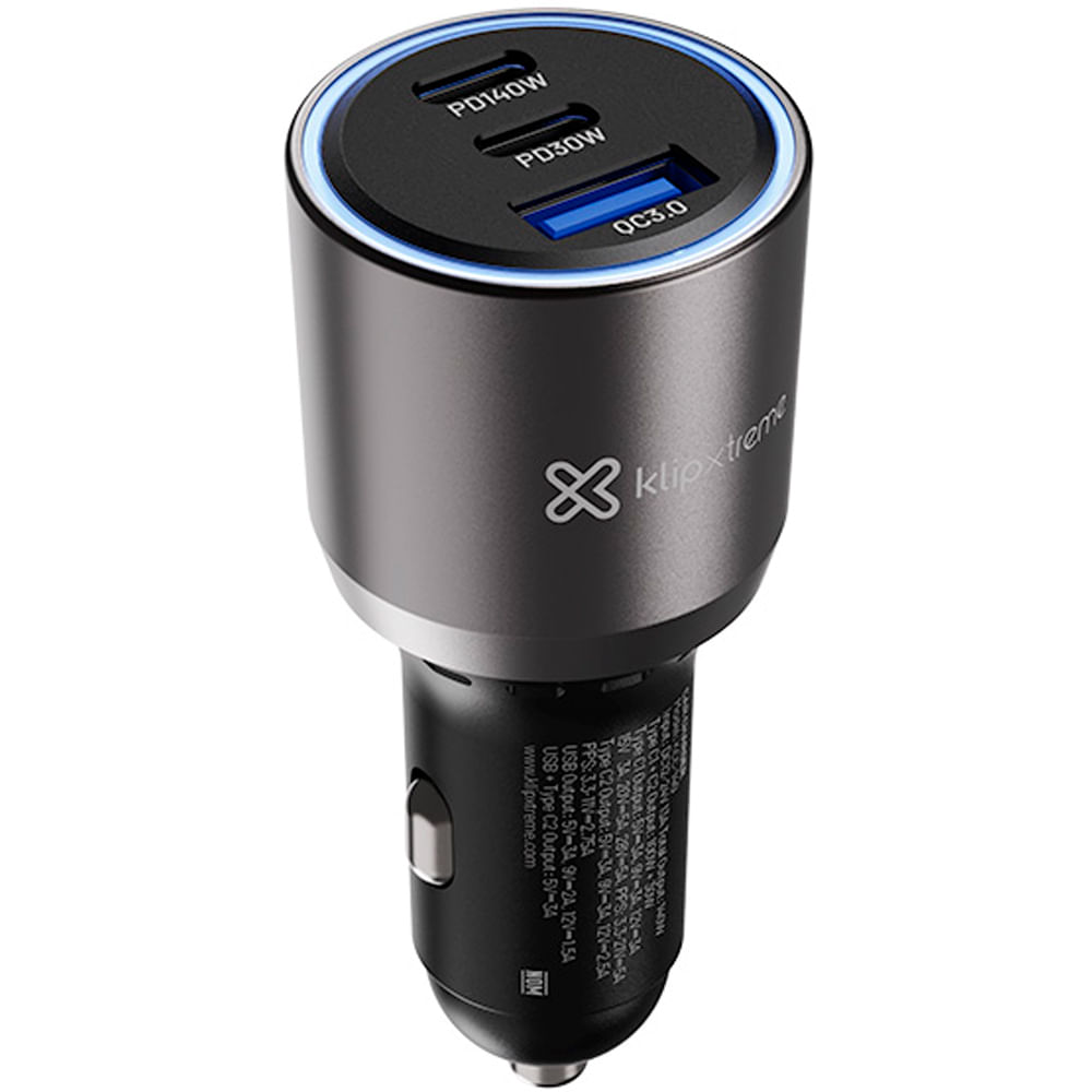 Cargador de carro Klip Xtreme USB-C PowerCar 140W