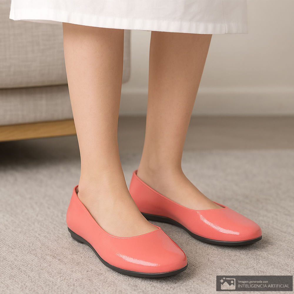 Zapato casual ballerina Orange color rosado para dama