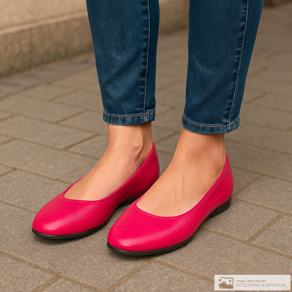 Zapato casual ballerina Orange rosado fucsia para dama