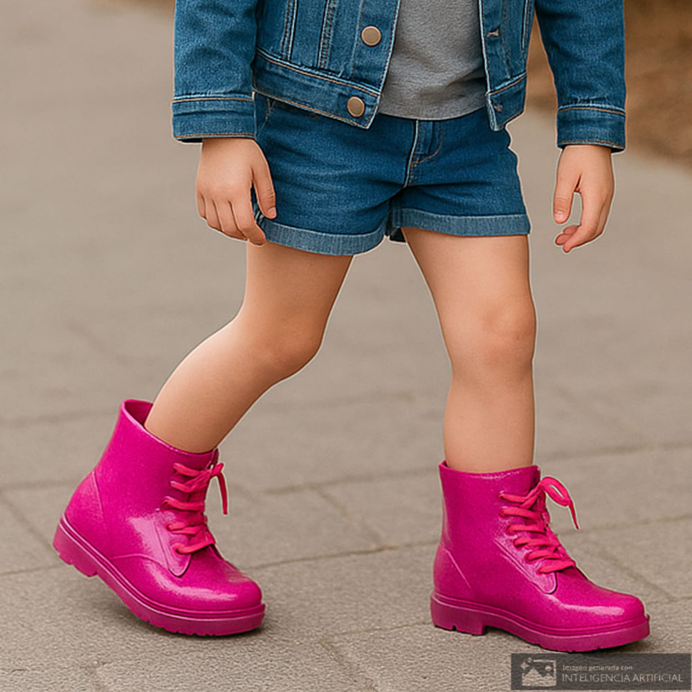 Bota casual Orange color rosado para niña