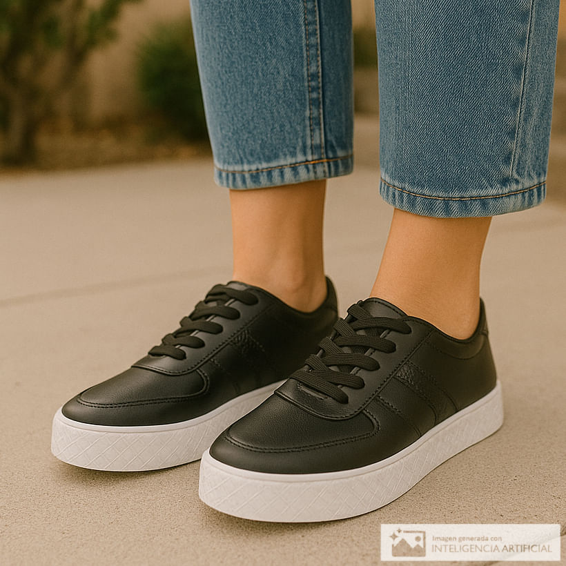 Zapato casual Orange color negro para mujer