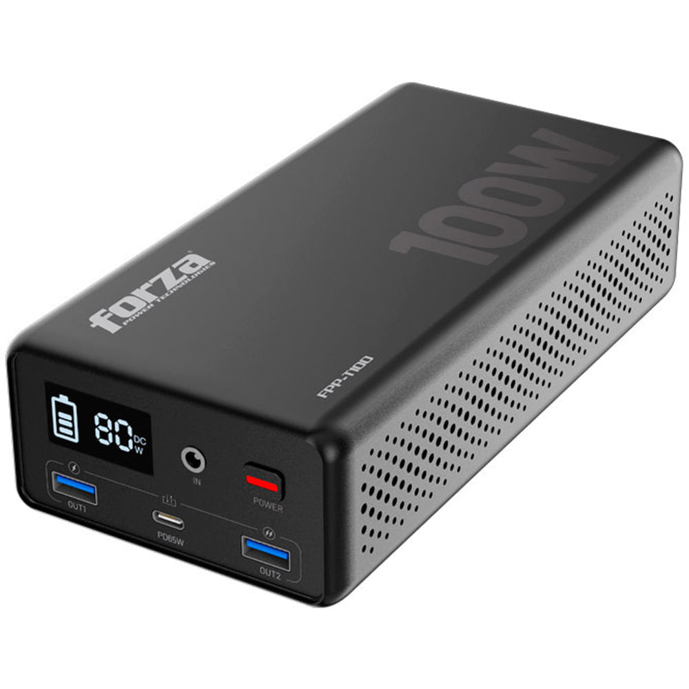 Mini estación de carga Forza 25,200mAh con carga rápida de 100Watts