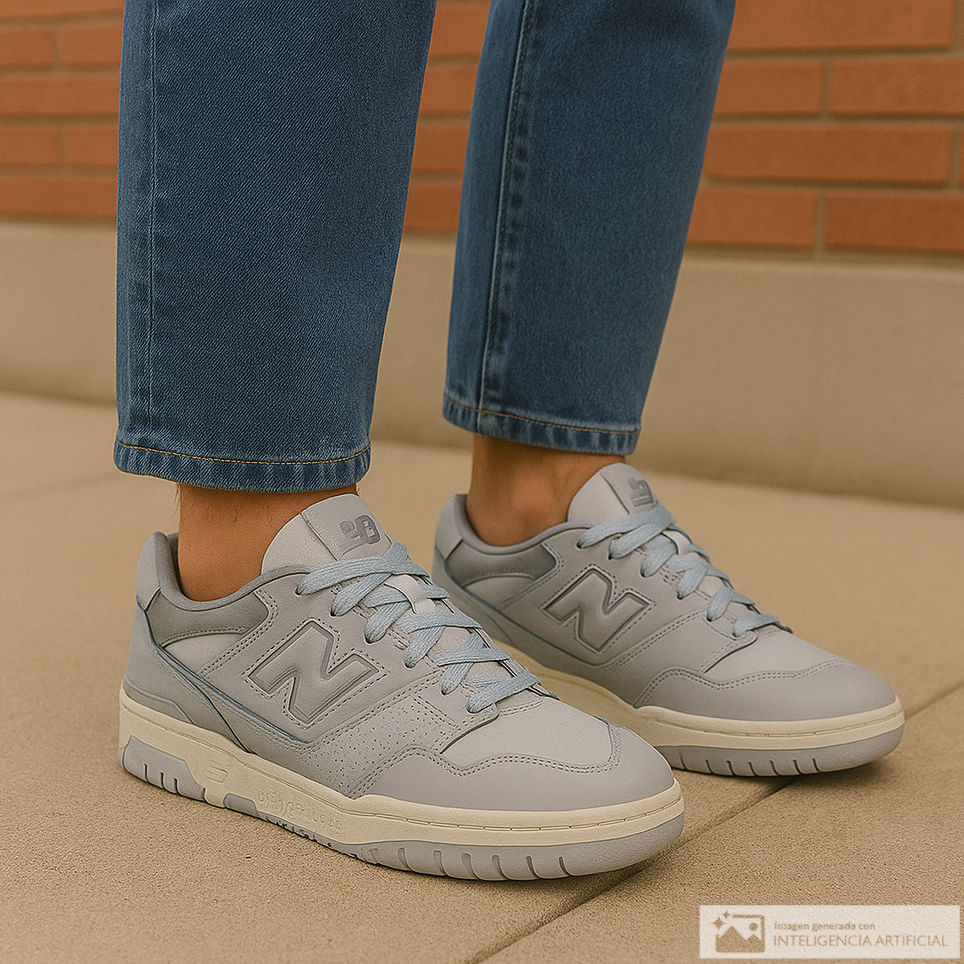 Zapato New Balance BB550 deportivo casual gris para hombre