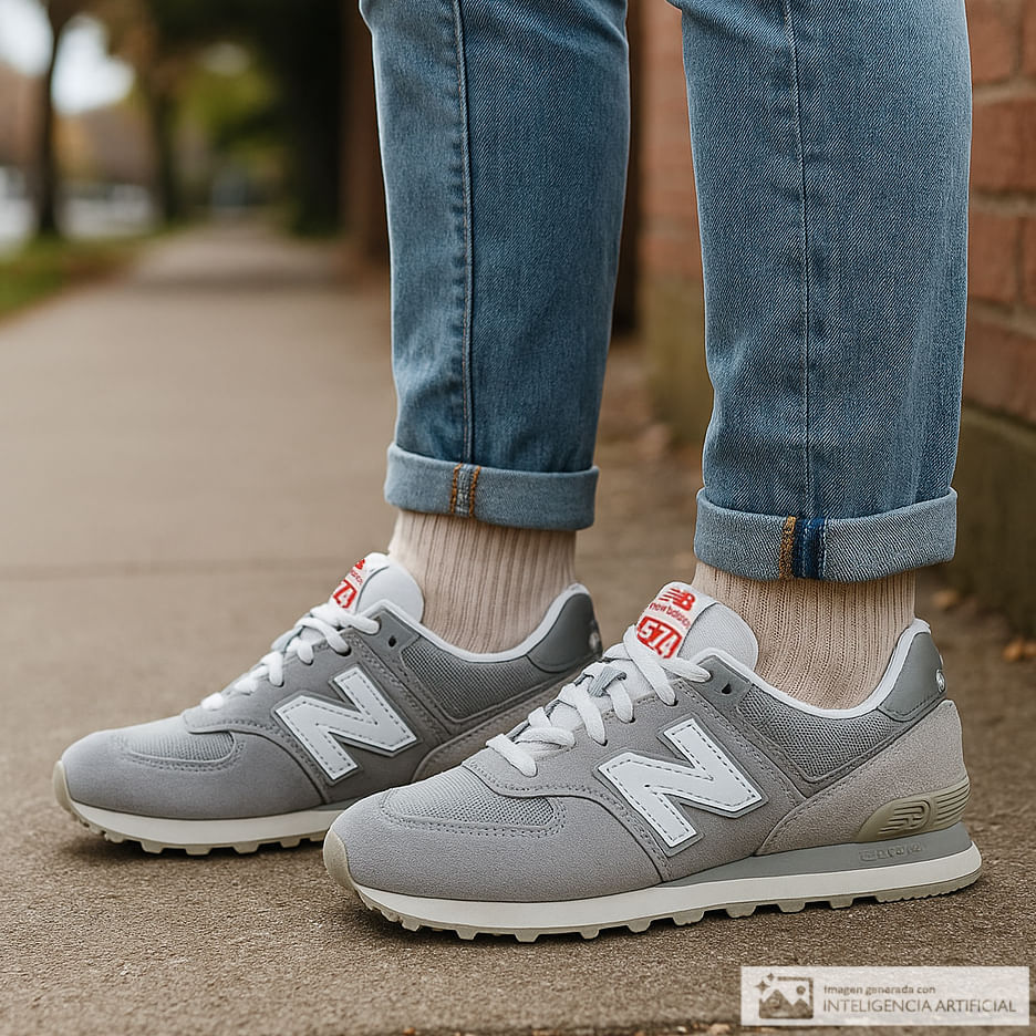 Zapato New Balance 574 Classics deportivo casual gris para hombre