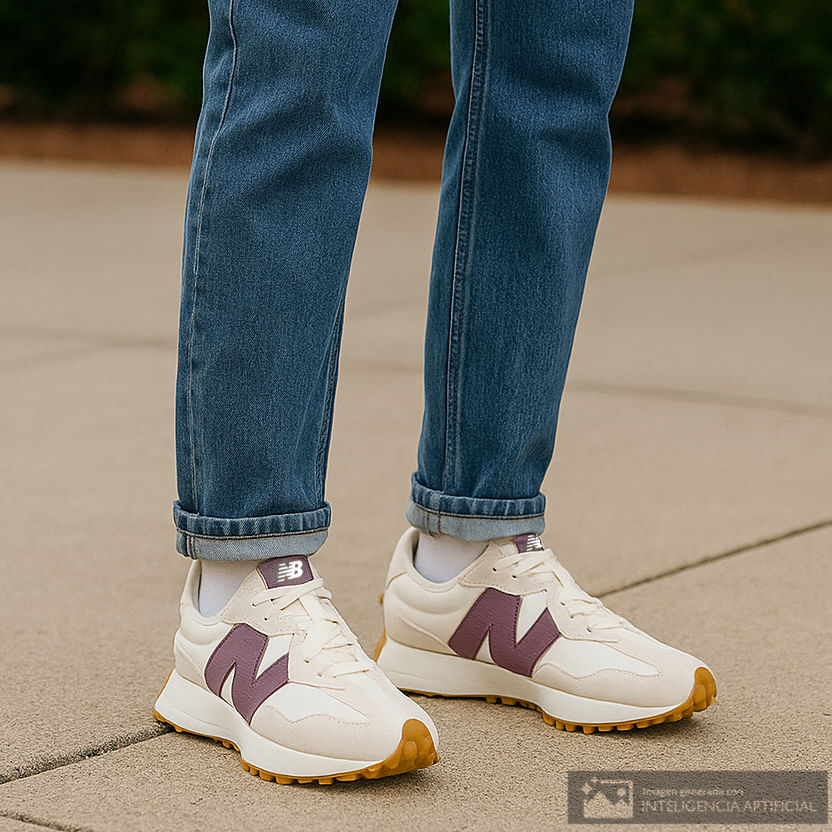 Zapato New Balance 327 casual beige para mujer
