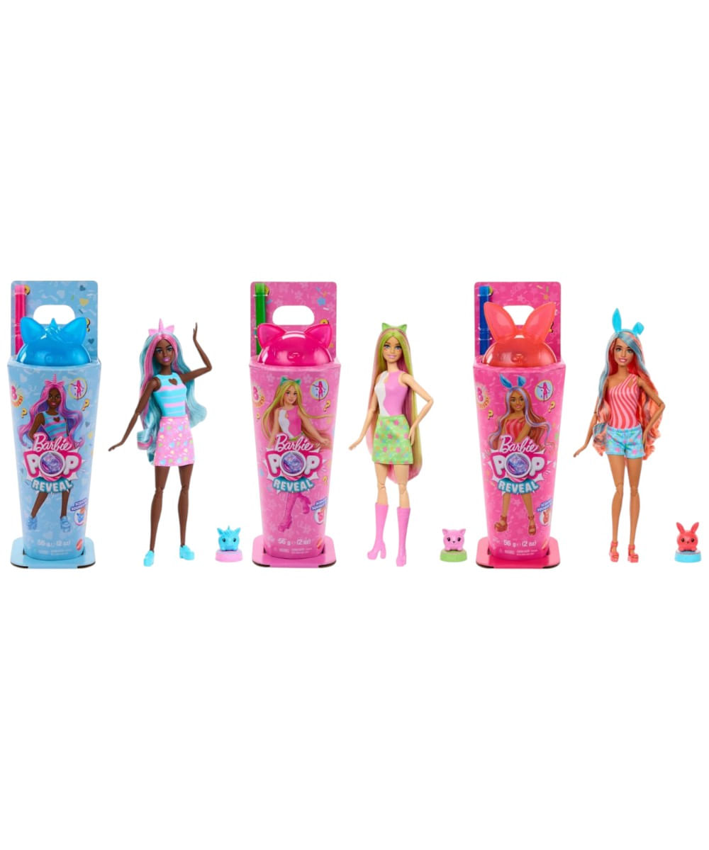 Surtido 1 pieza Barbie Pop Reveal Shakes con aroma y mascota