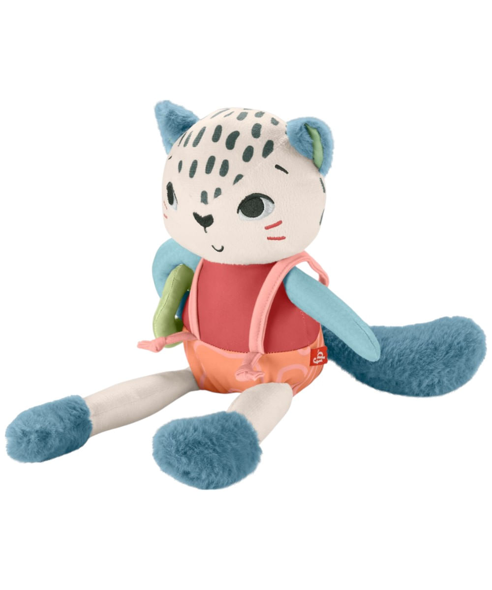 Juguete sensorial para bebé Fisher-Price Planet Friends: Diversión para descubrir con la cría de leopardo de las nieves.