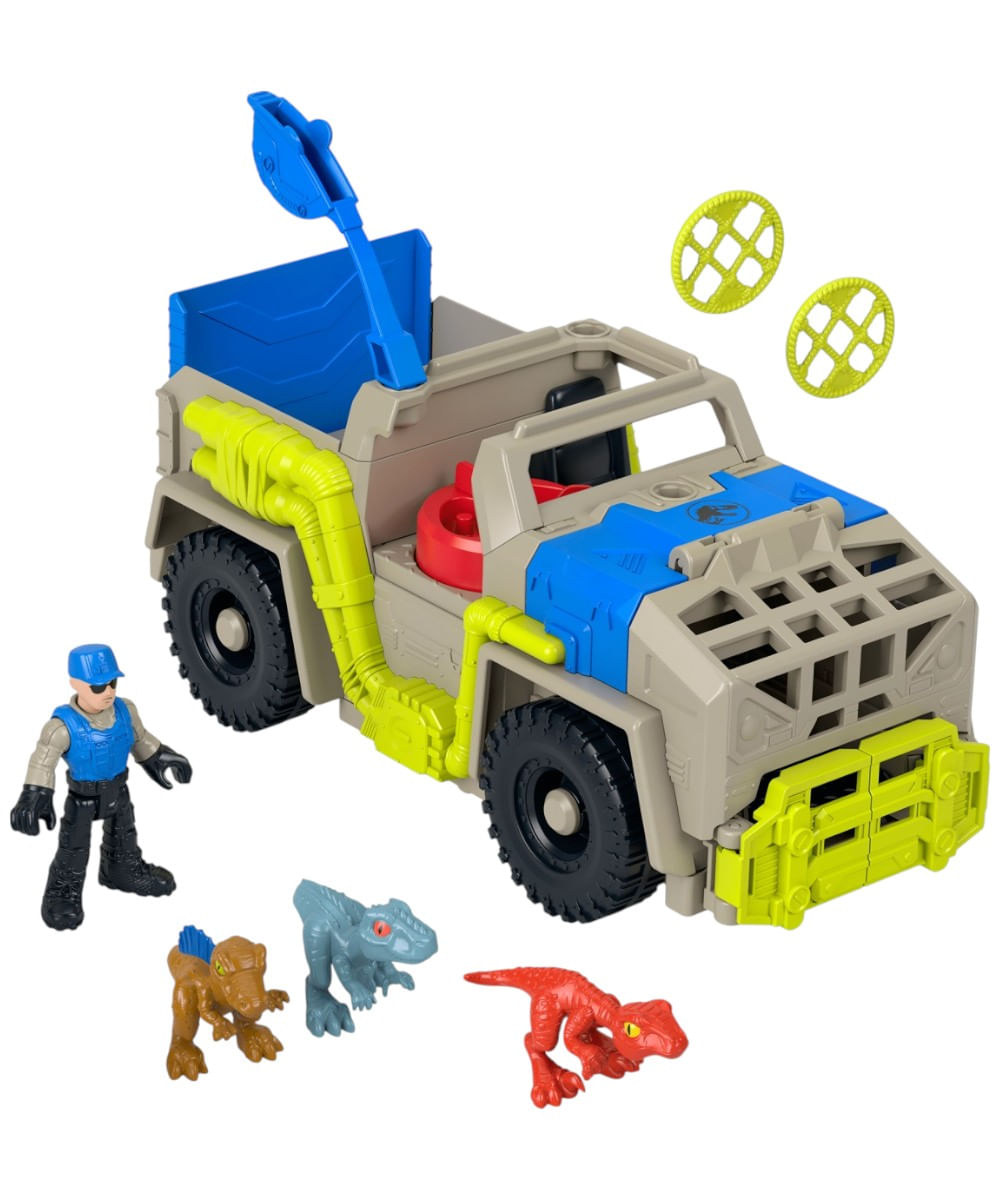 Camión Transporte Dinosaurio Imaginext Jurassic World 8 Piezas