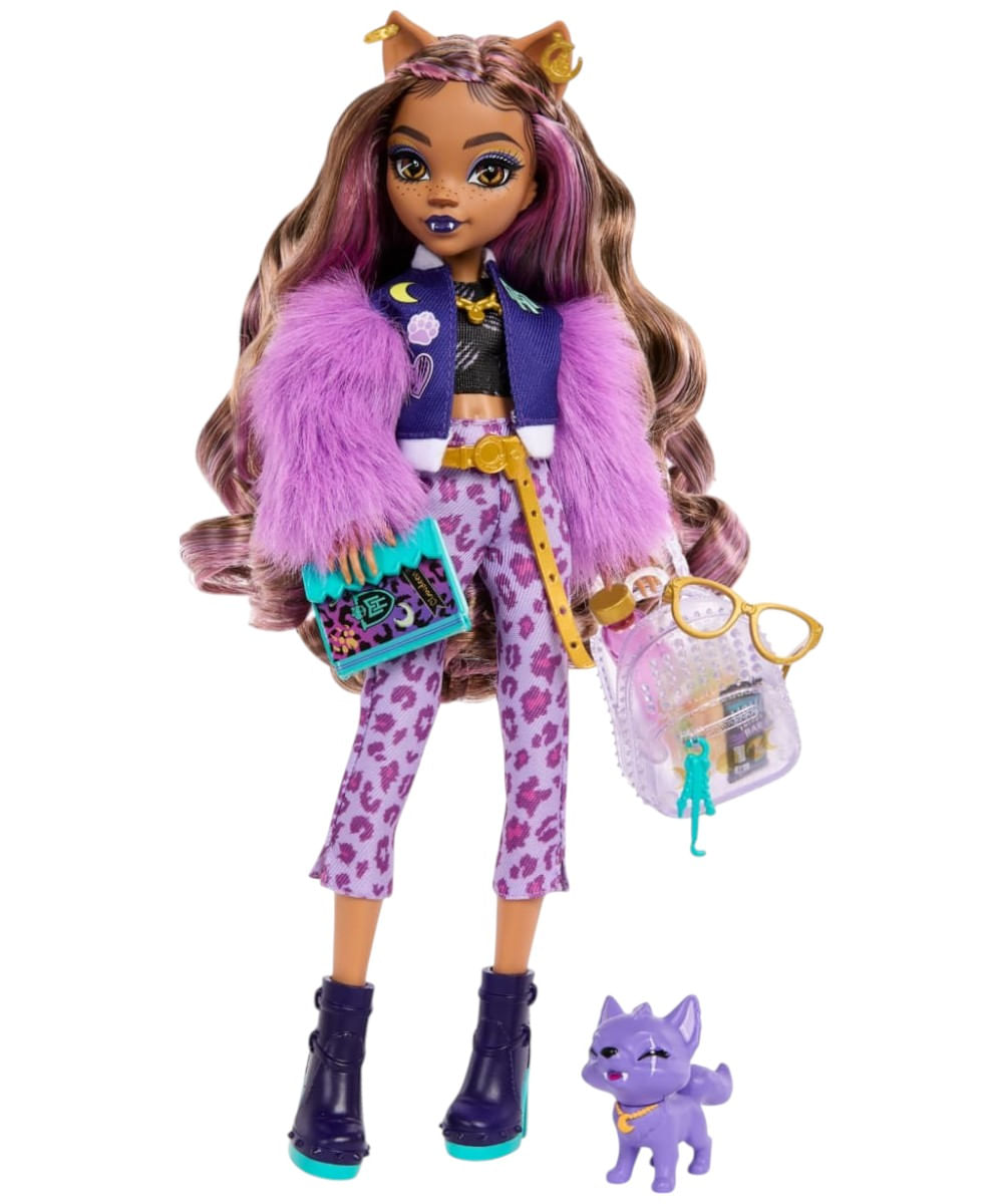 Muñeca de moda Monster High con mascota Count Fabulous y accesorios