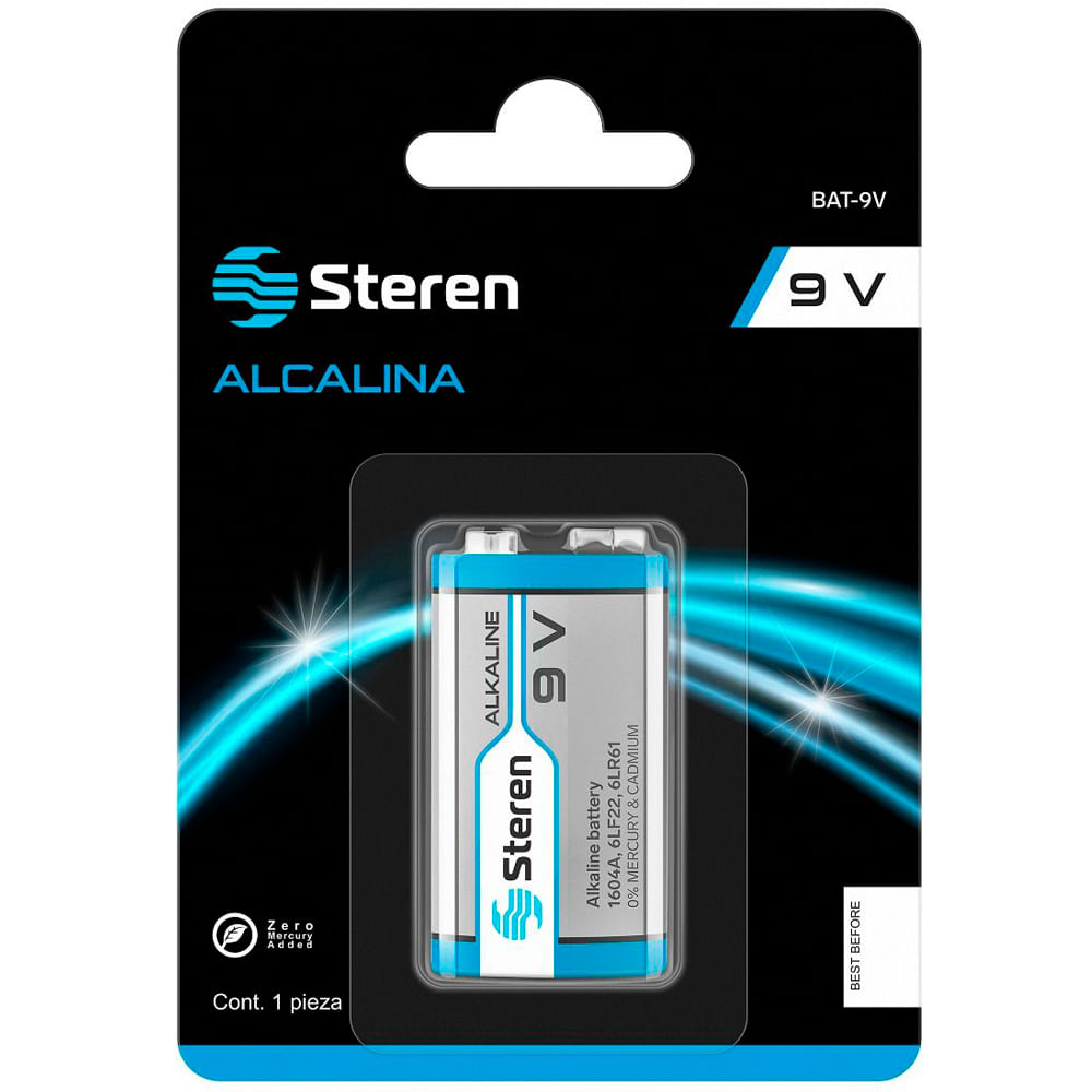 Batería alcalina cuadrada 9V