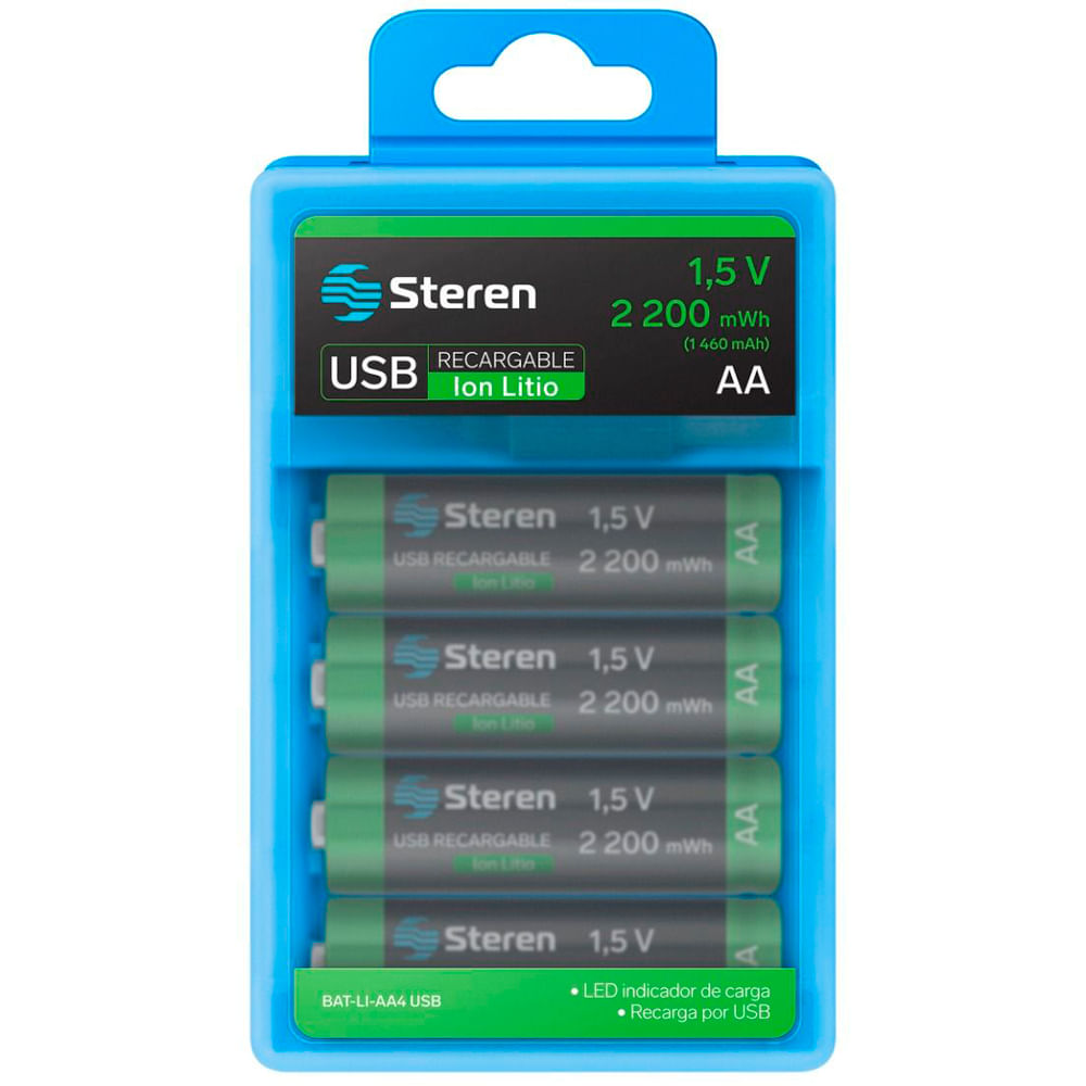 Baterías recargables USB-C AA 4 pack