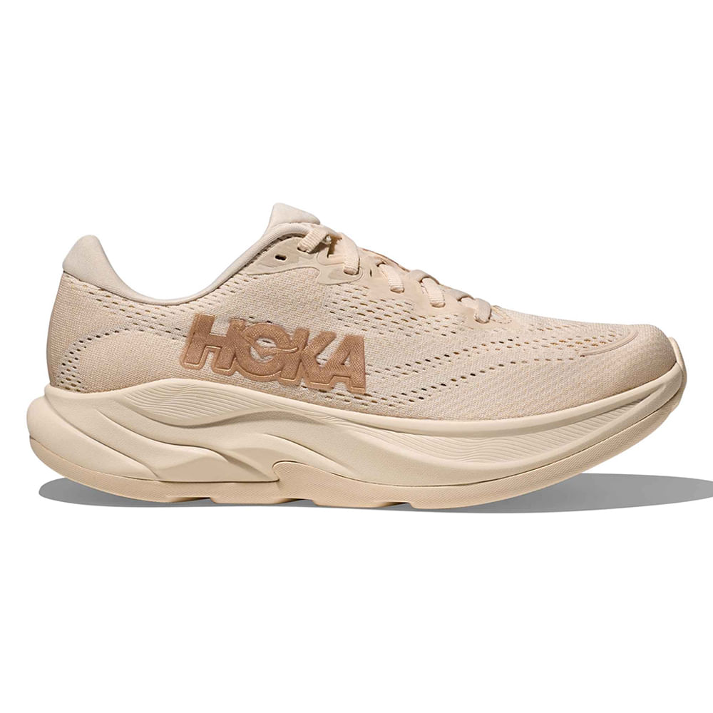 Zapato deportivo running Hoka Rincon 4 color beige para mujer