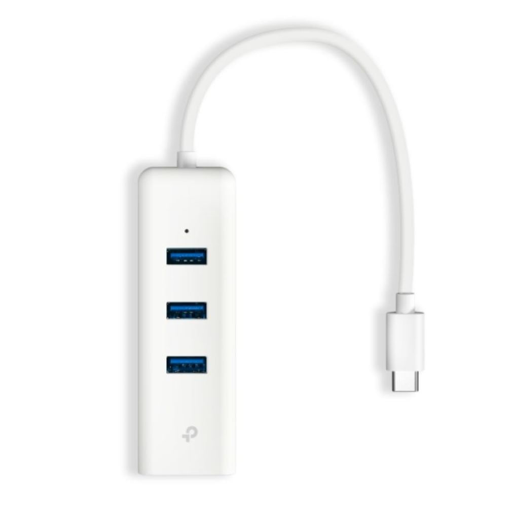 Adaptador USB-C a Ethernet Gigabit con Hub de 3 Puertos USB 3.0