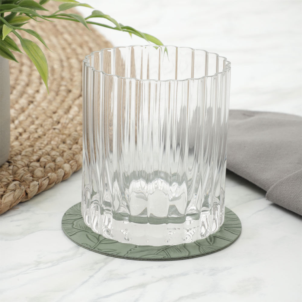 Set de 6 portavasos redondos de poliuretano 10 cm