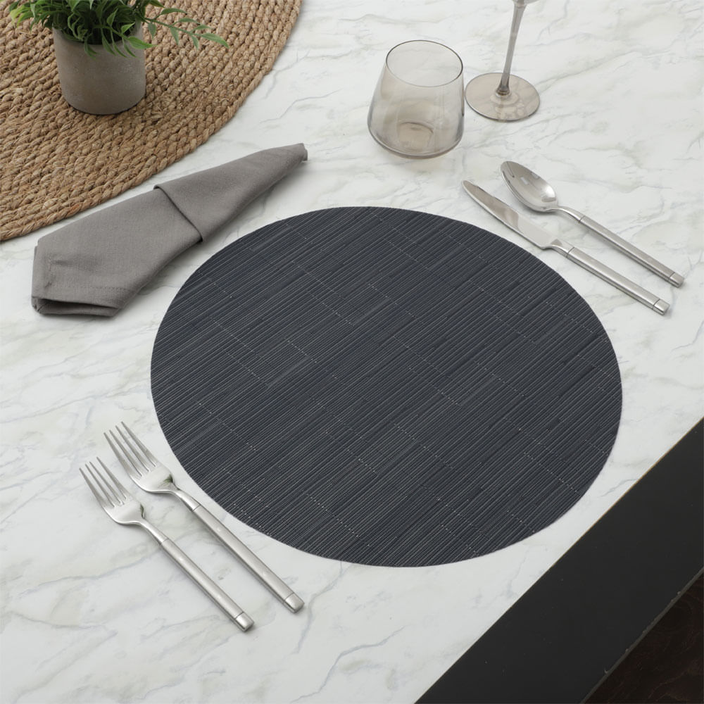 Individual redondo de plástico para mesa 38 cm