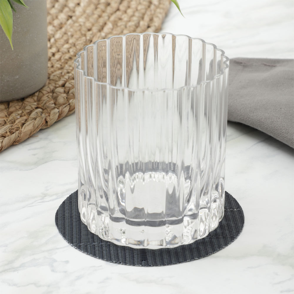 Set de 6 portavaso redondos de plástico 10 cm