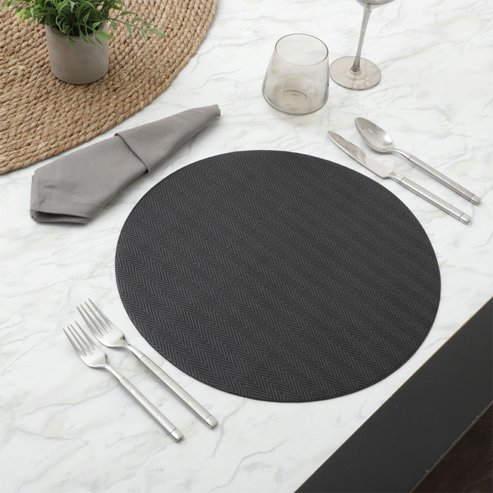 Individual redondo de poliuretano para mesa 38 cm