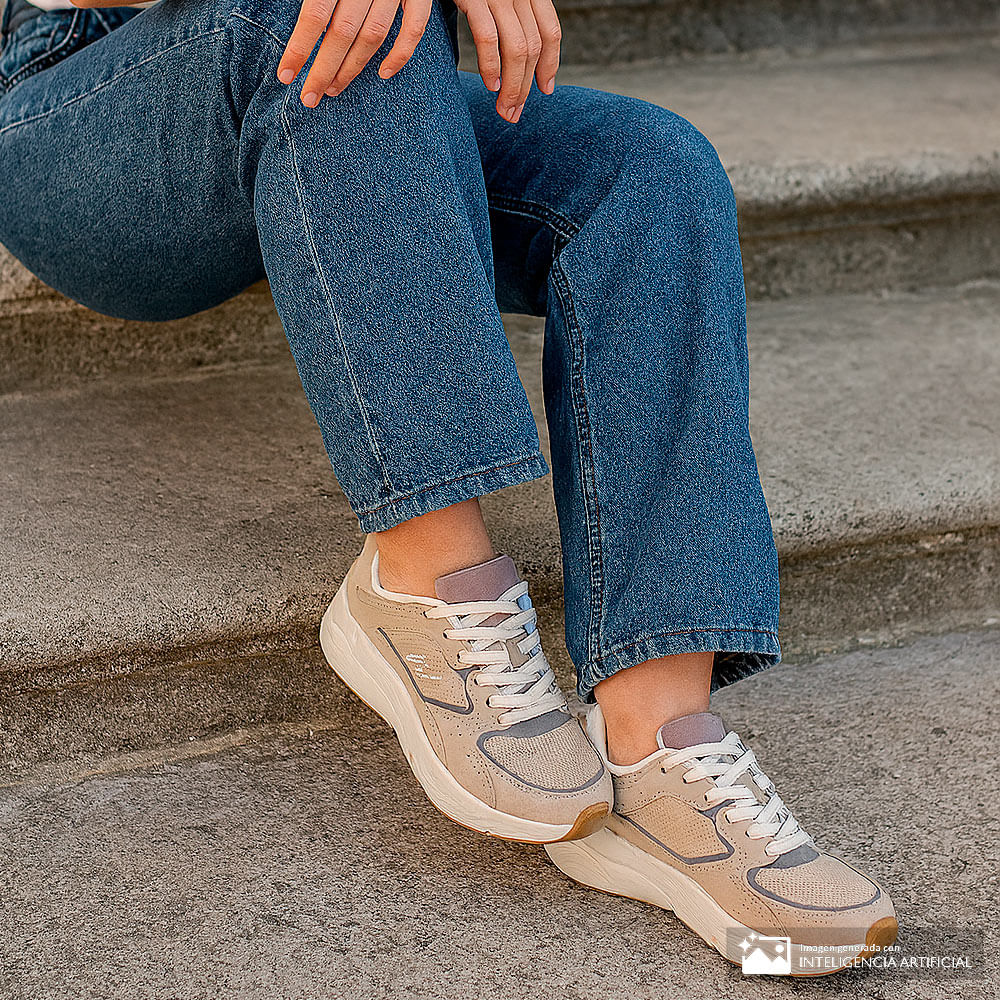 Zapato casual Everlast color beige para mujer