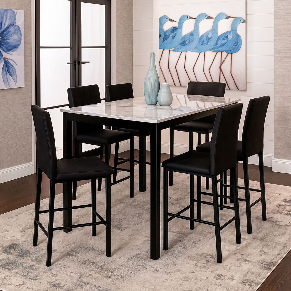 Comedor 6 personas alto rectangular Hazel