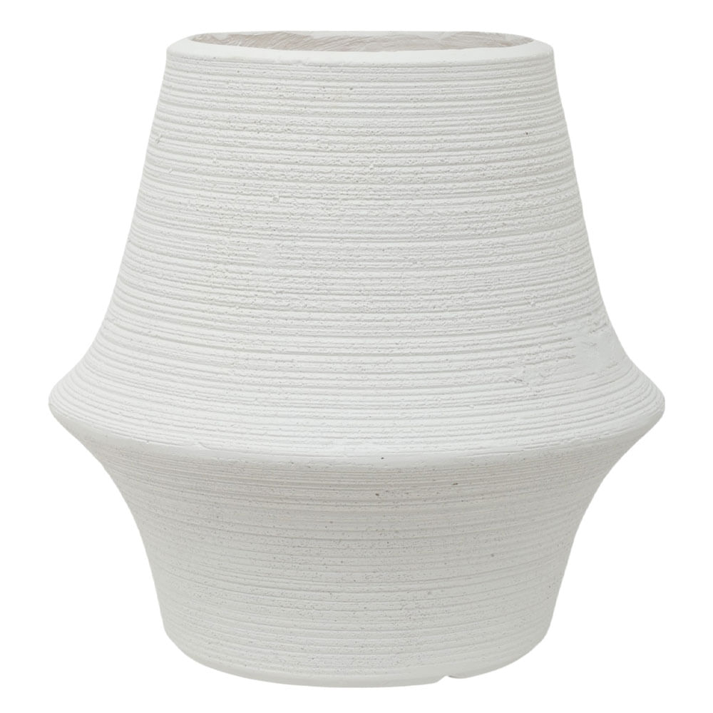 Maceta de oxido de magnesio con textura de líneas 39x45 cm